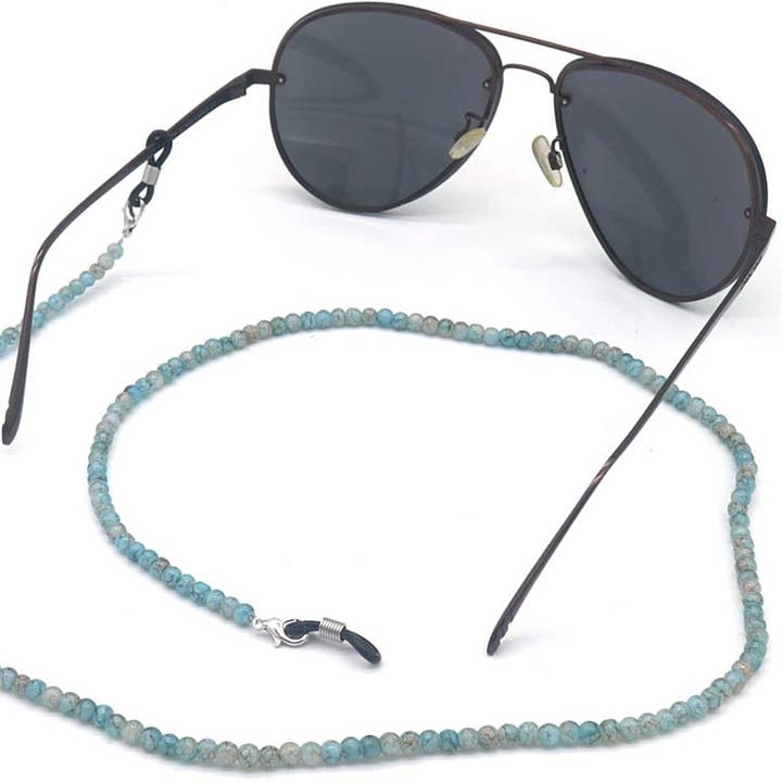 F-E19.4 GL004-015-4 Sunglass Chain Blue for wholesale by Menga Trading