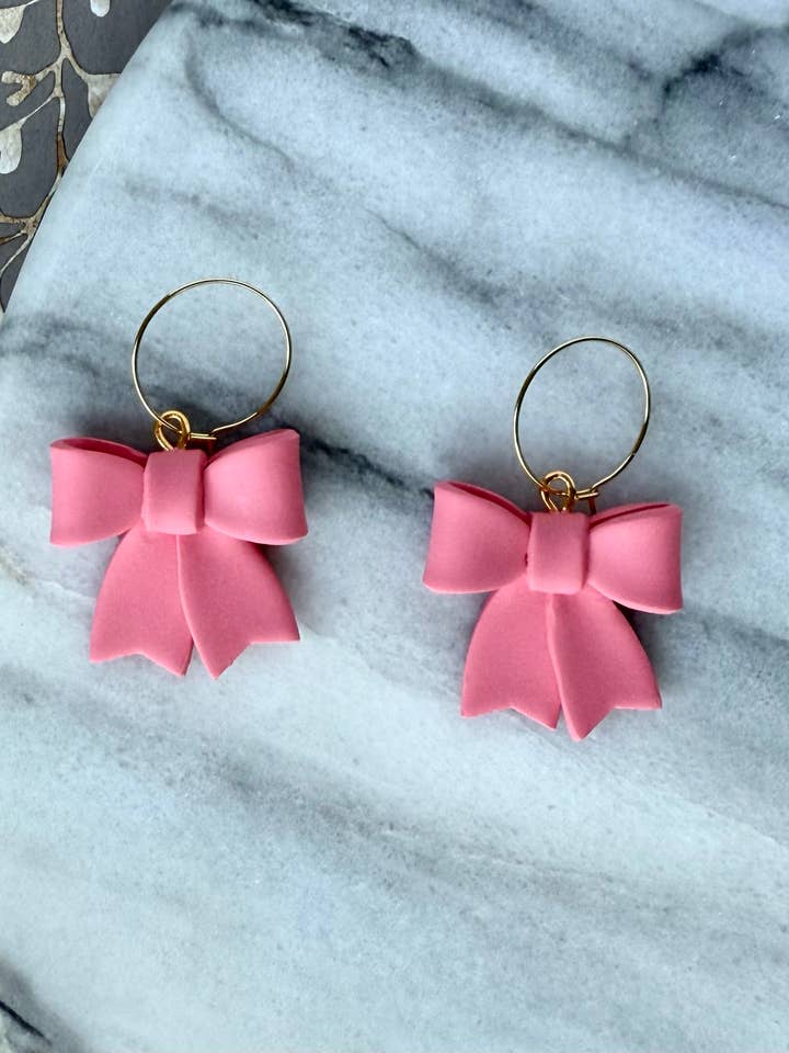 Bow hoop earrings for wholesale by FS Bennett Design