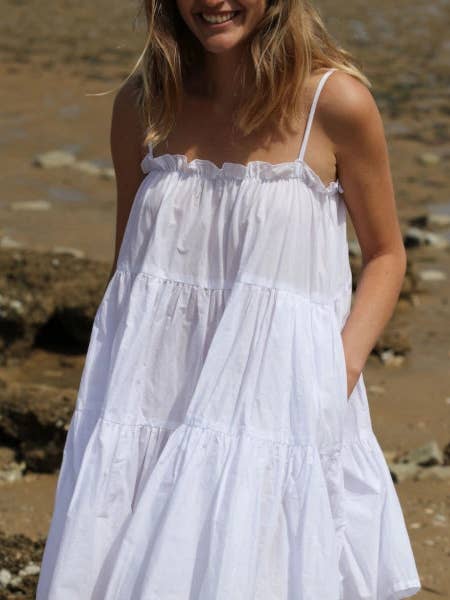 Isla klänning kort vit för wholesale av TEDITH