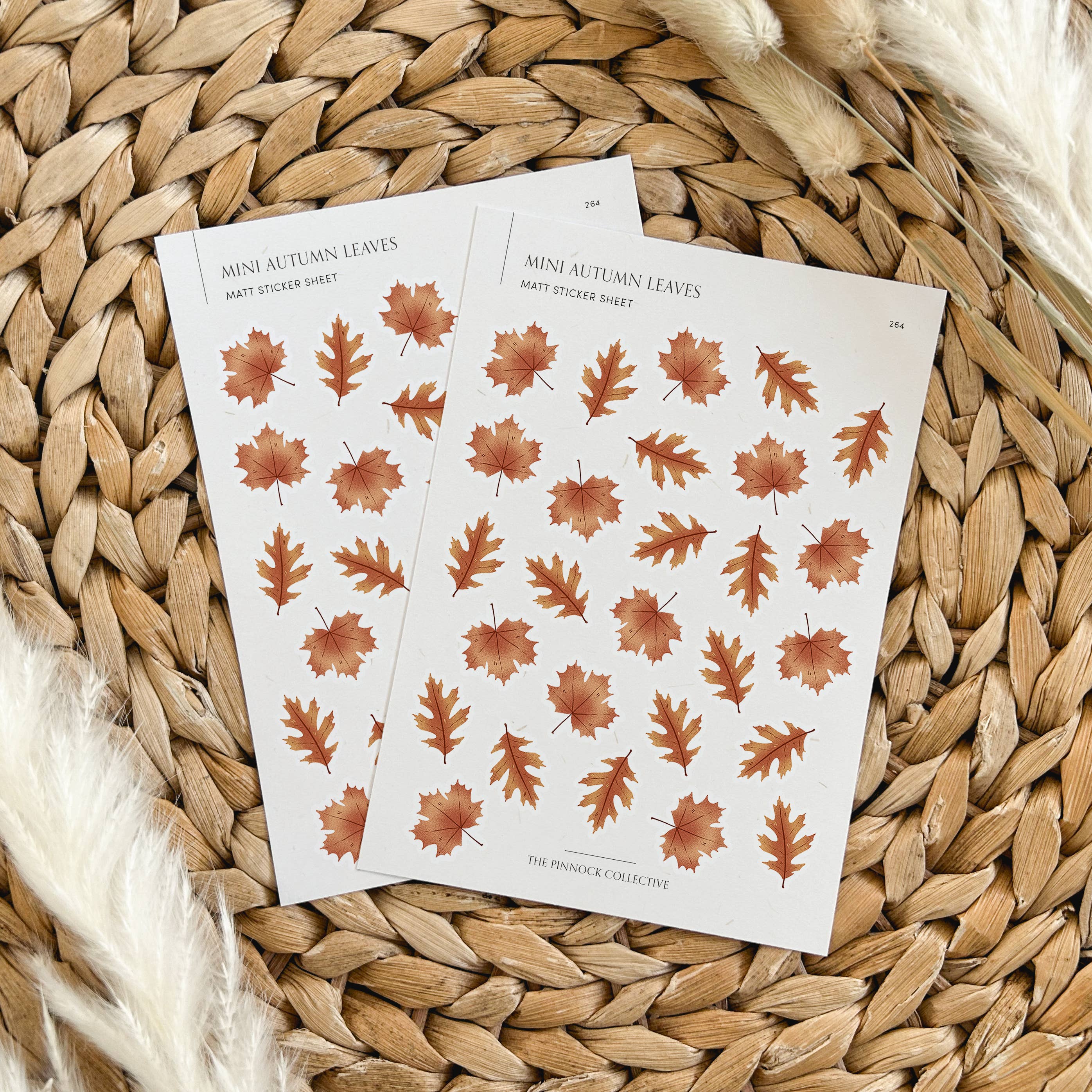 The Pinnock Collective - Wholesale Sticker - Mini Autumn Leaves Planner Sticker Sheet1