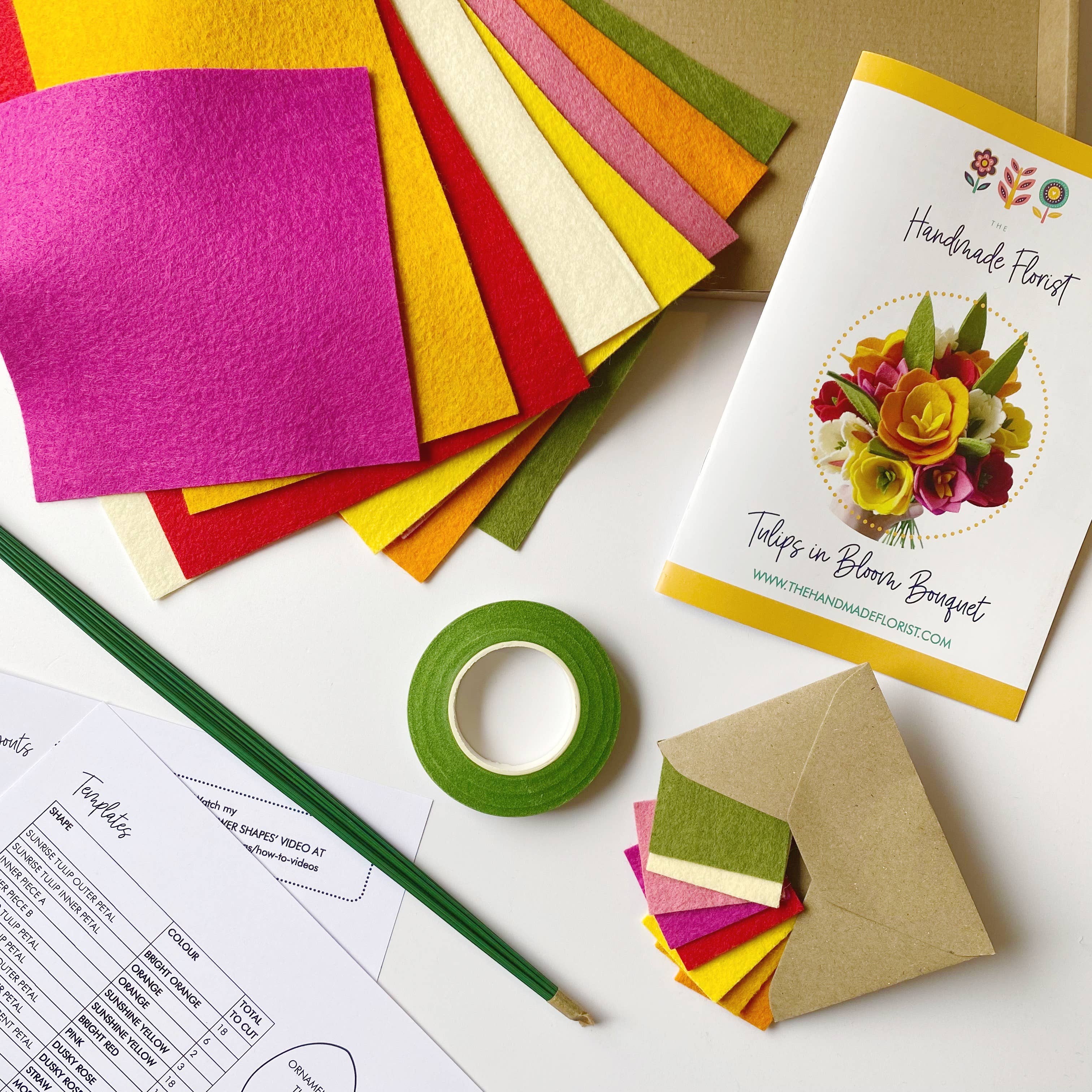 The Handmade Florist – wholesale DIY craft kit – Tulips in Bloom felt flower craft kit4