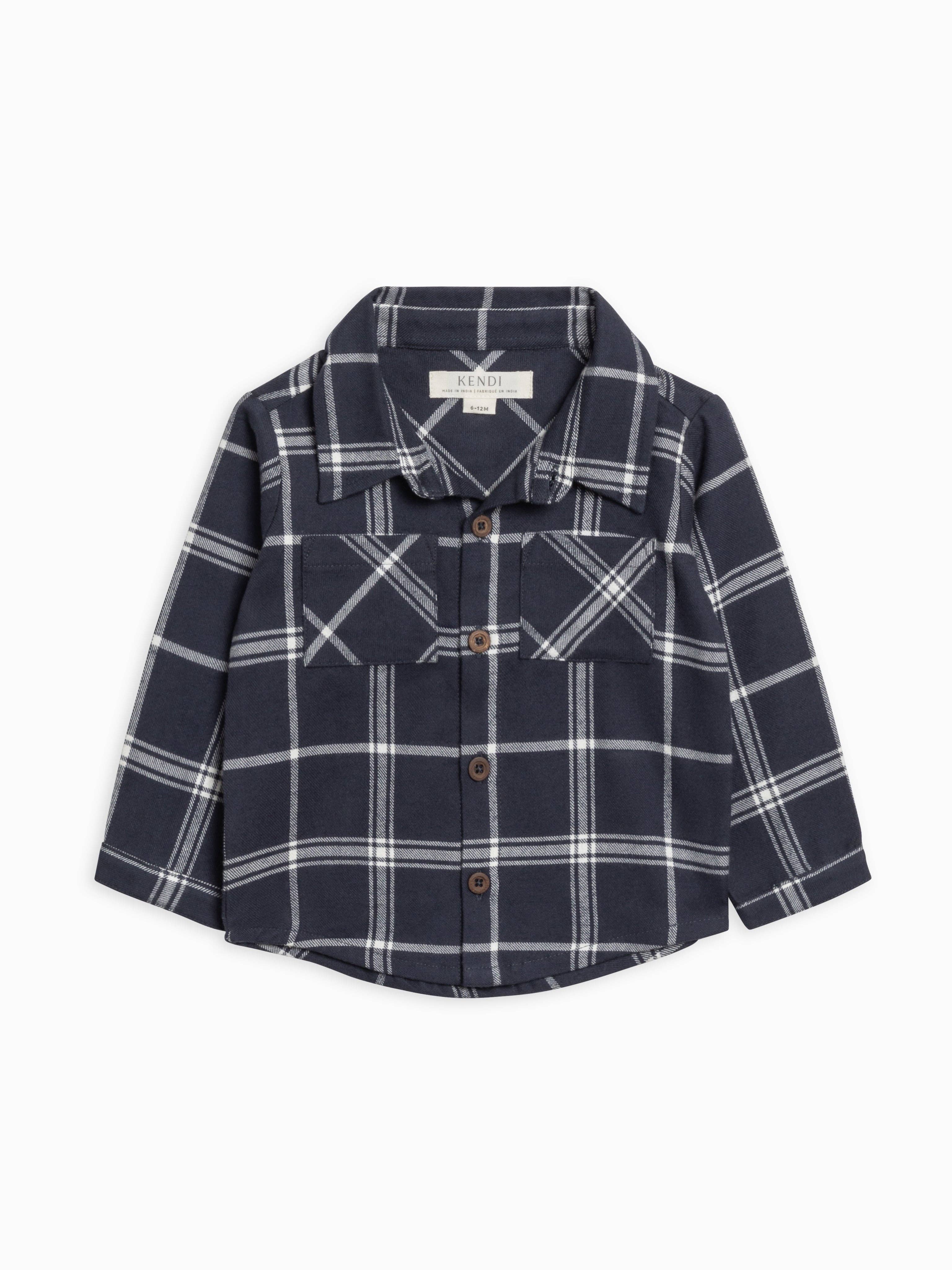 Colored Organics - Wholesale Button Down Shirt - Kids - Lev Flannel Long Sleeve Collared Button Down Shirt