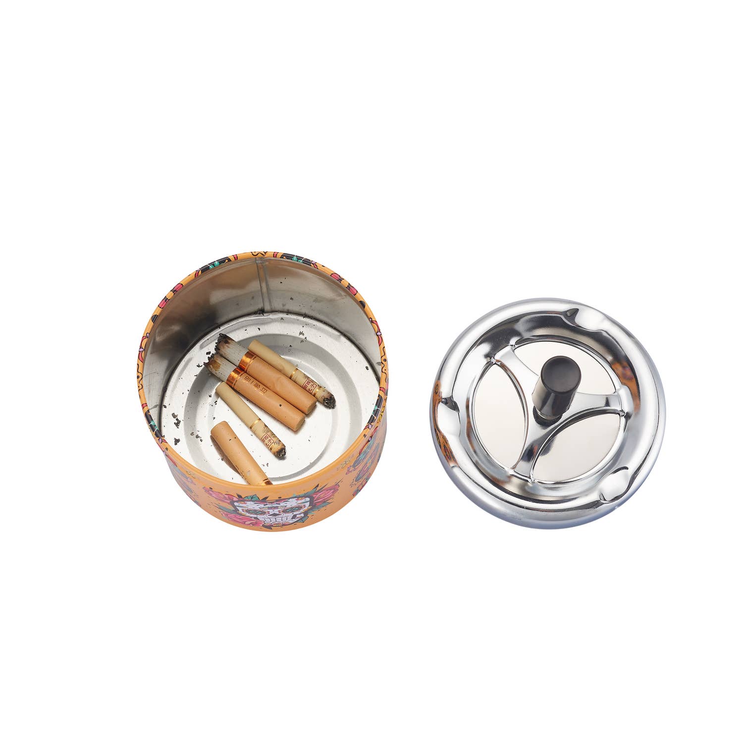 Champ by Polyflame – Großhandel Aschenbecher – Totenkopf-Aschenbecher mit Druckmechanismus6