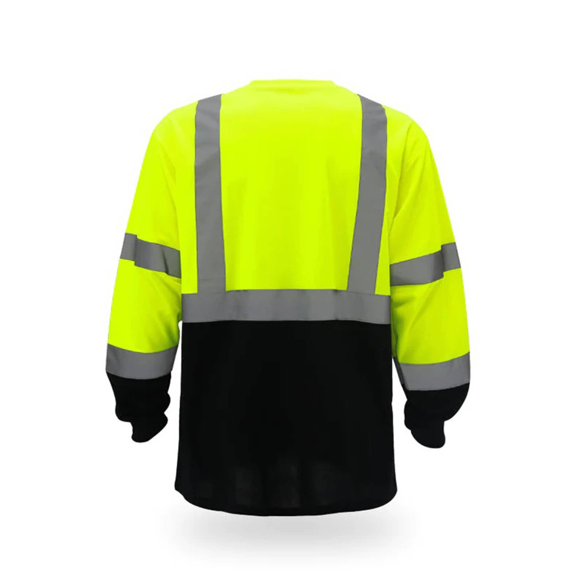 Radyan - Wholesale T-Shirt - Men's - High Visibility Contrast Long Sleeve Safety T-Shirt1
