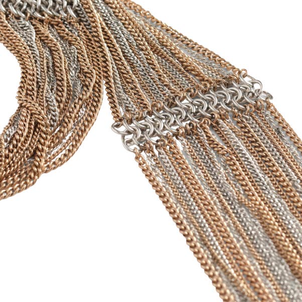 HoopLa – Großhandel Schal – Damen – Redaktioneller Schal Fransen Halskette-Zweifarbig-100% recycelter Stahl2