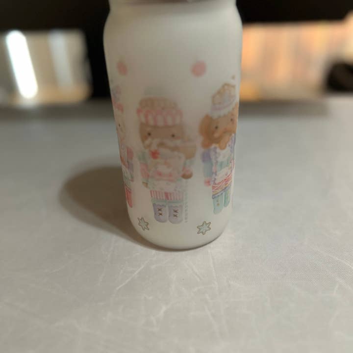 Nutcracker Gingerbread Man Glass Cup for wholesale by Seven77nine