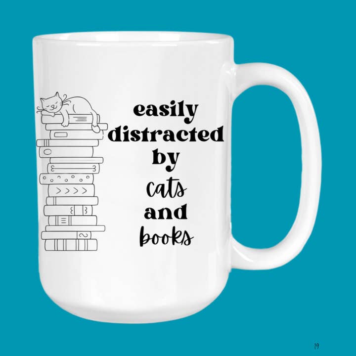 Easily Distracted by Cats, Pets, Gift, Cat Mom, Cat Dad for wholesale by GirlySips