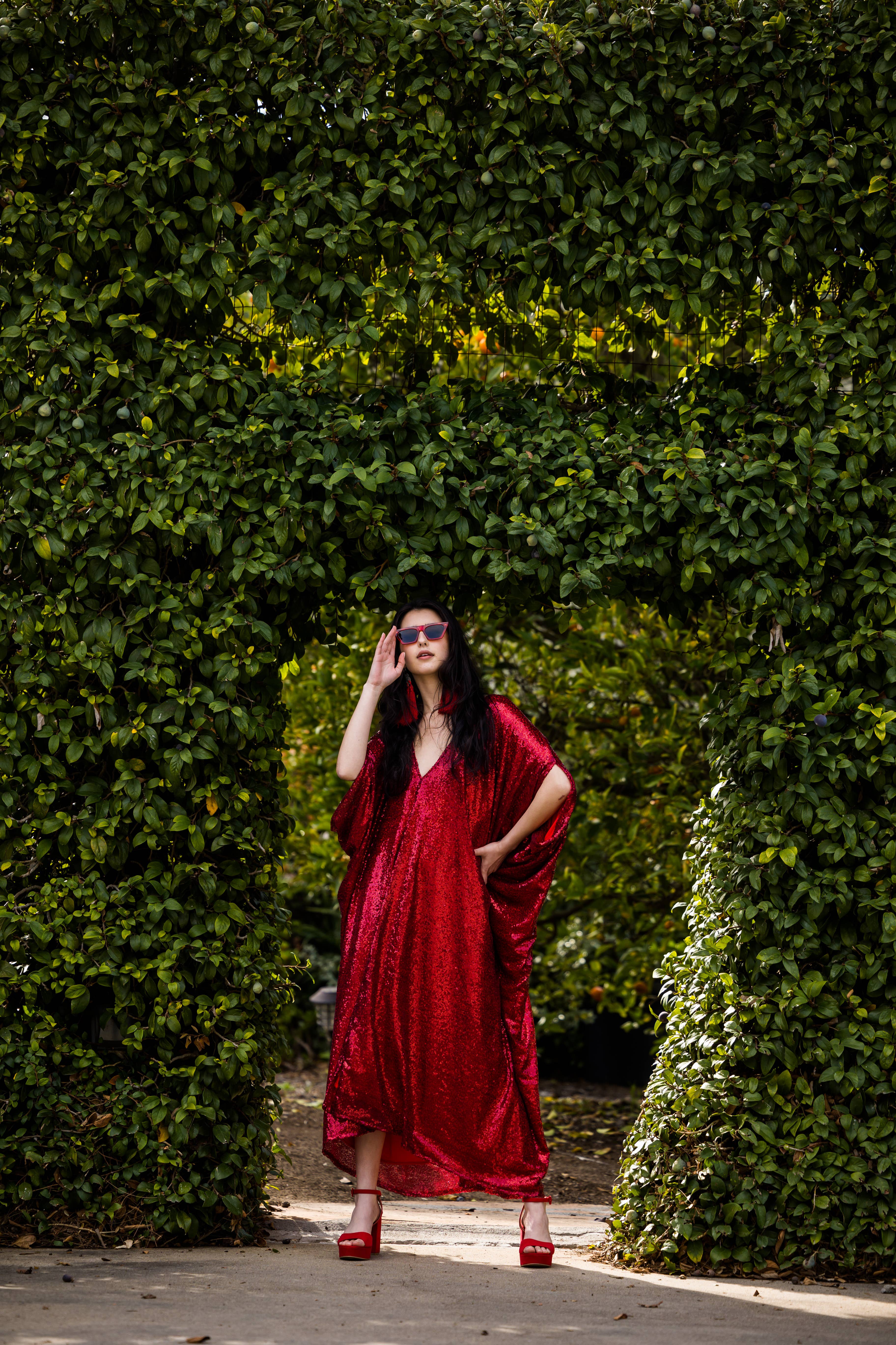 Jennafer Grace - Wholesale Kaftan - Women's - Ruby Sequin Caftan5