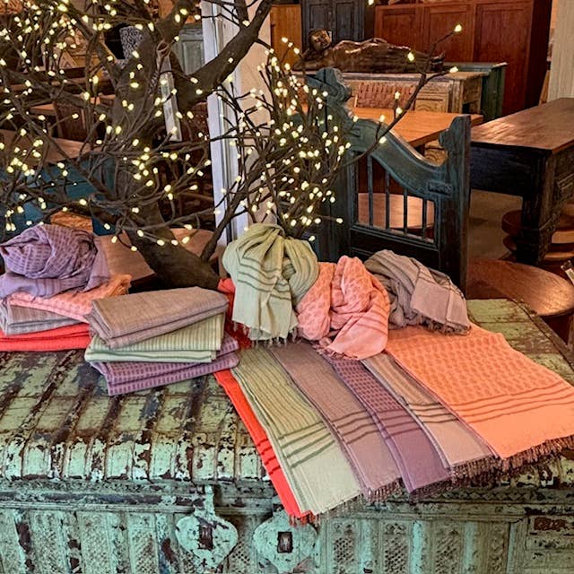 Asia West - Wholesale Scarf - Women's - Peach Cotton Voile Scarf / Shawl or Sarong 12