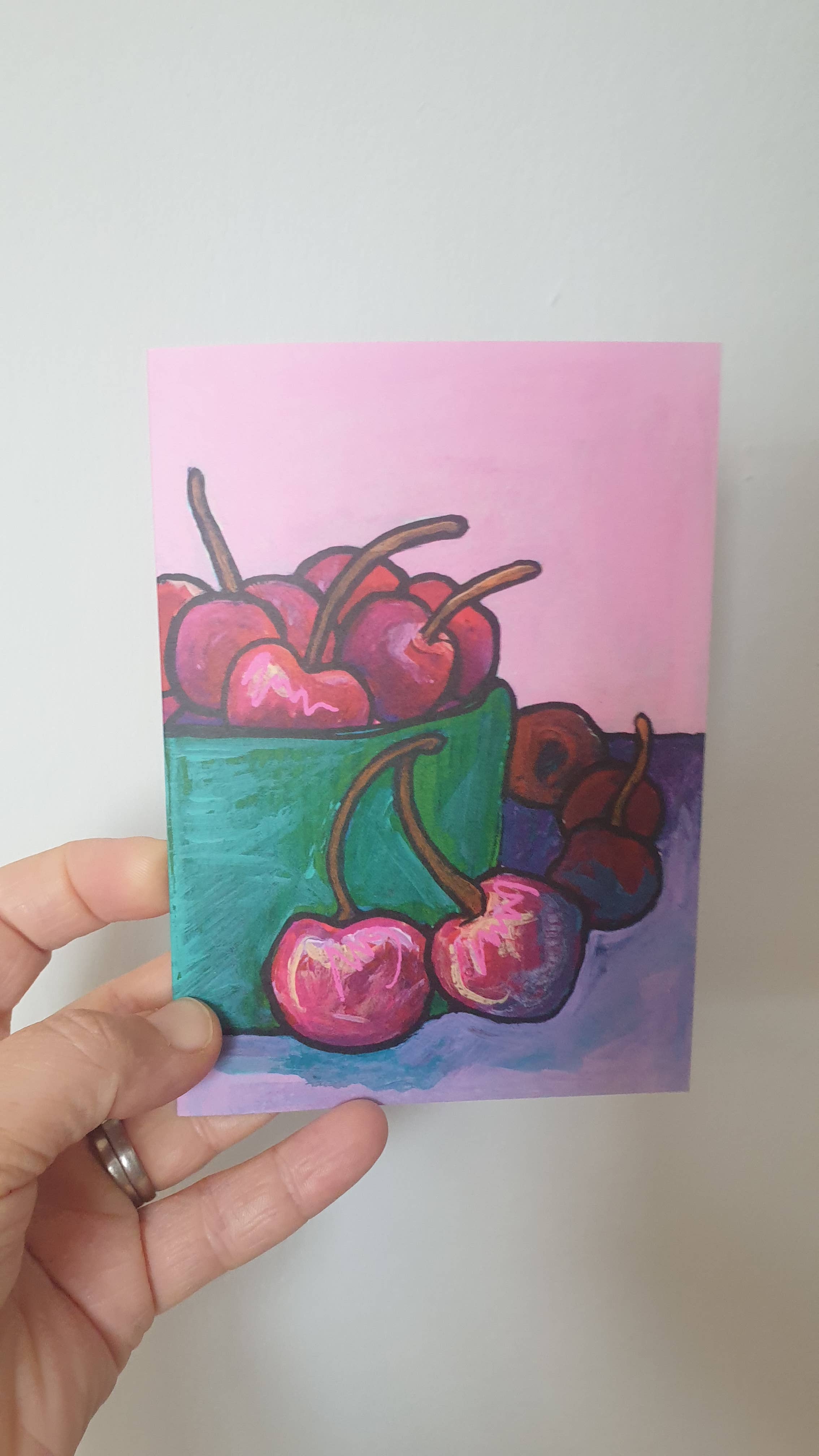 Plant Based Paintings - Wholesale Everyday Greeting Card - Cherry - A6 Greetings Card 1