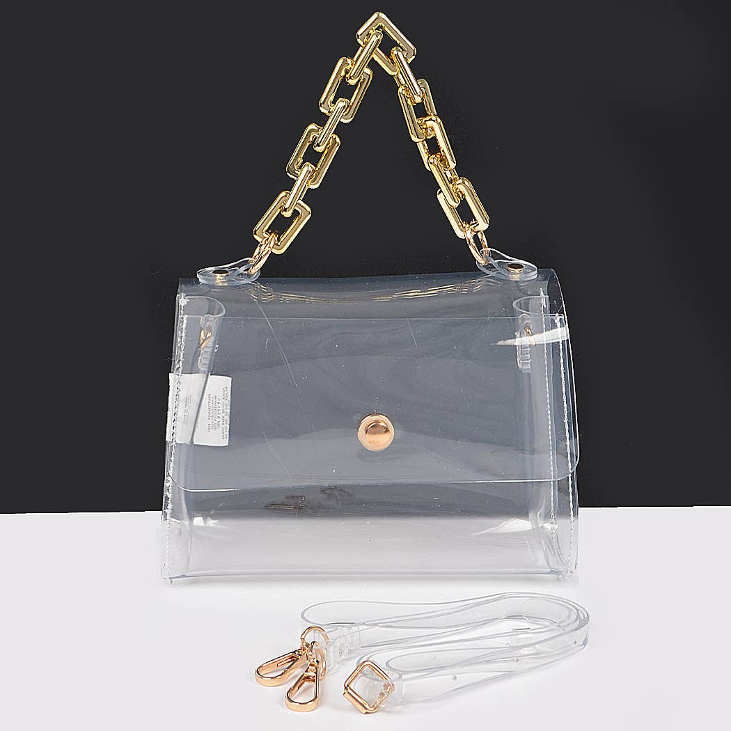 3AM BY H&D ACCESSORIES - Vendita all'ingrosso Borsa a tracolla - Donna - Borsa a catena grande trasparente6