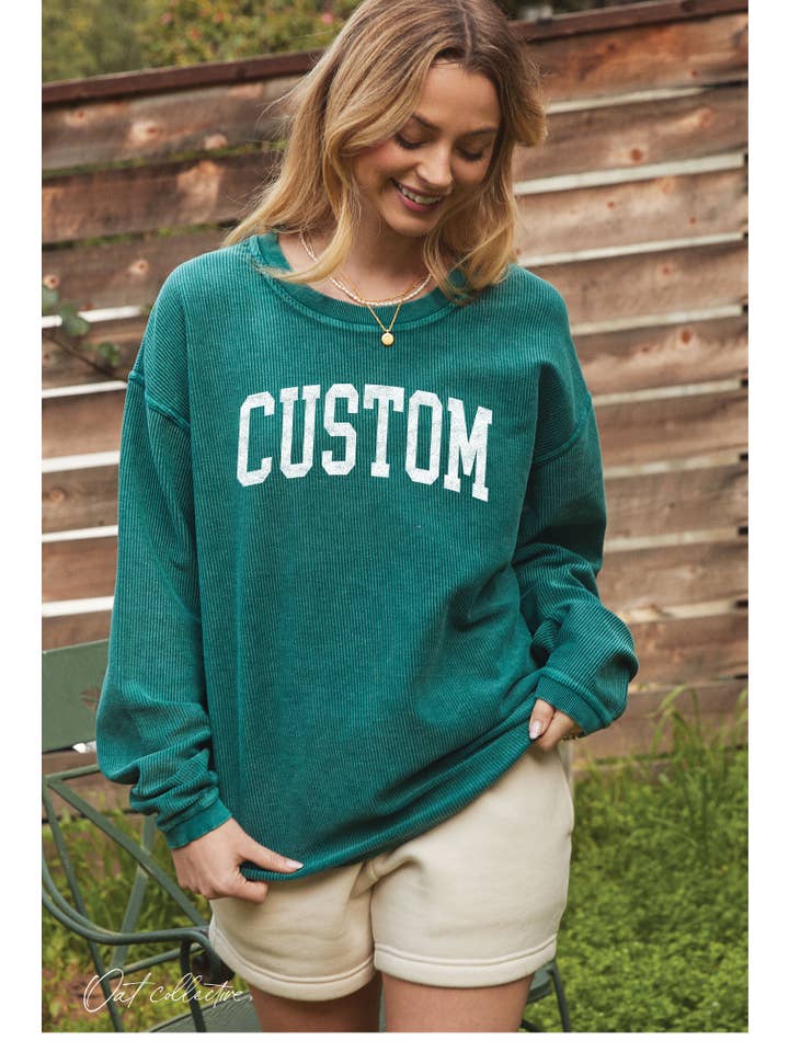 OAT COLLECTIVE - Wholesale Graphic Sweatshirt - Women's - CUSTOM Thermal Vintage Pullover