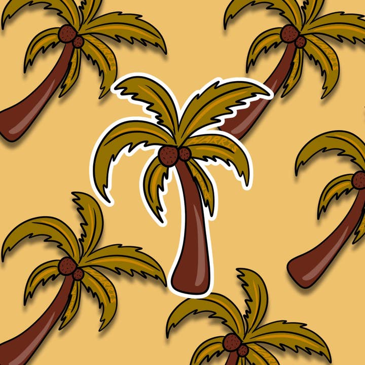 Coconut Tree Vinyl Decal Sticker for wholesale by The Sassy Olive Handmade Headbands