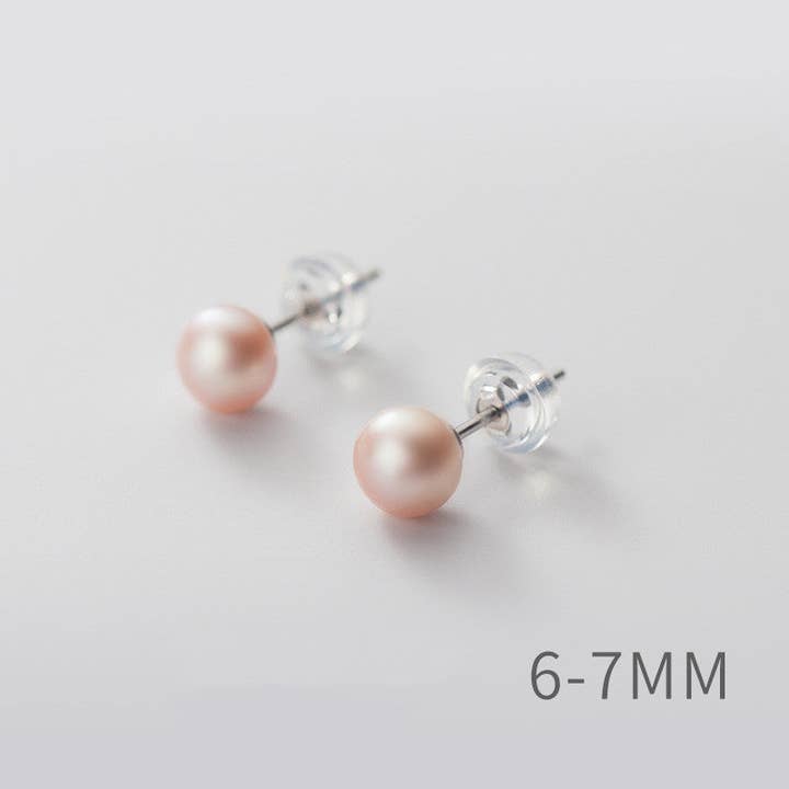 Perimade & Co. LLC - Wholesale Stud/Post Earrings - White Pink Purple Pearl Stud Earrings in 925 Sterling Silver16