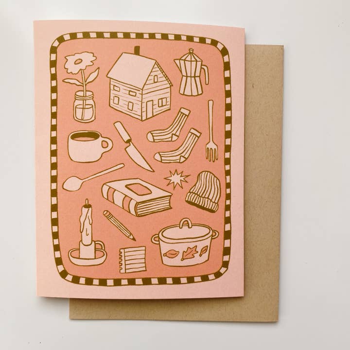 Allison Mckeen Art - Wholesale Season's Greetings Card - card - cozy stilllife
