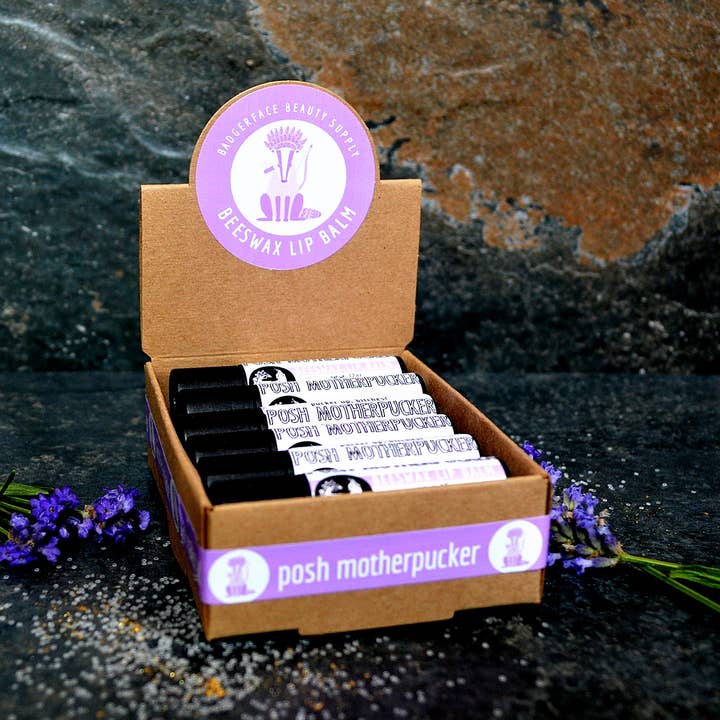 Badgerface Beauty Supply – wholesale Lip Balm – Lip Balm Display. Eco Lip Balm. Impulse Buys - 12 pack.14