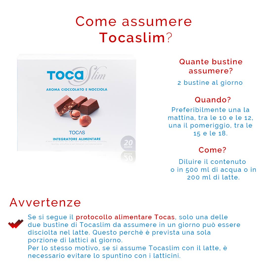 Tocas - Wholesale Oral Supplement/Vitamin - TOCASLIM CHOC. 20 SACHETS: Whey protein isolate4