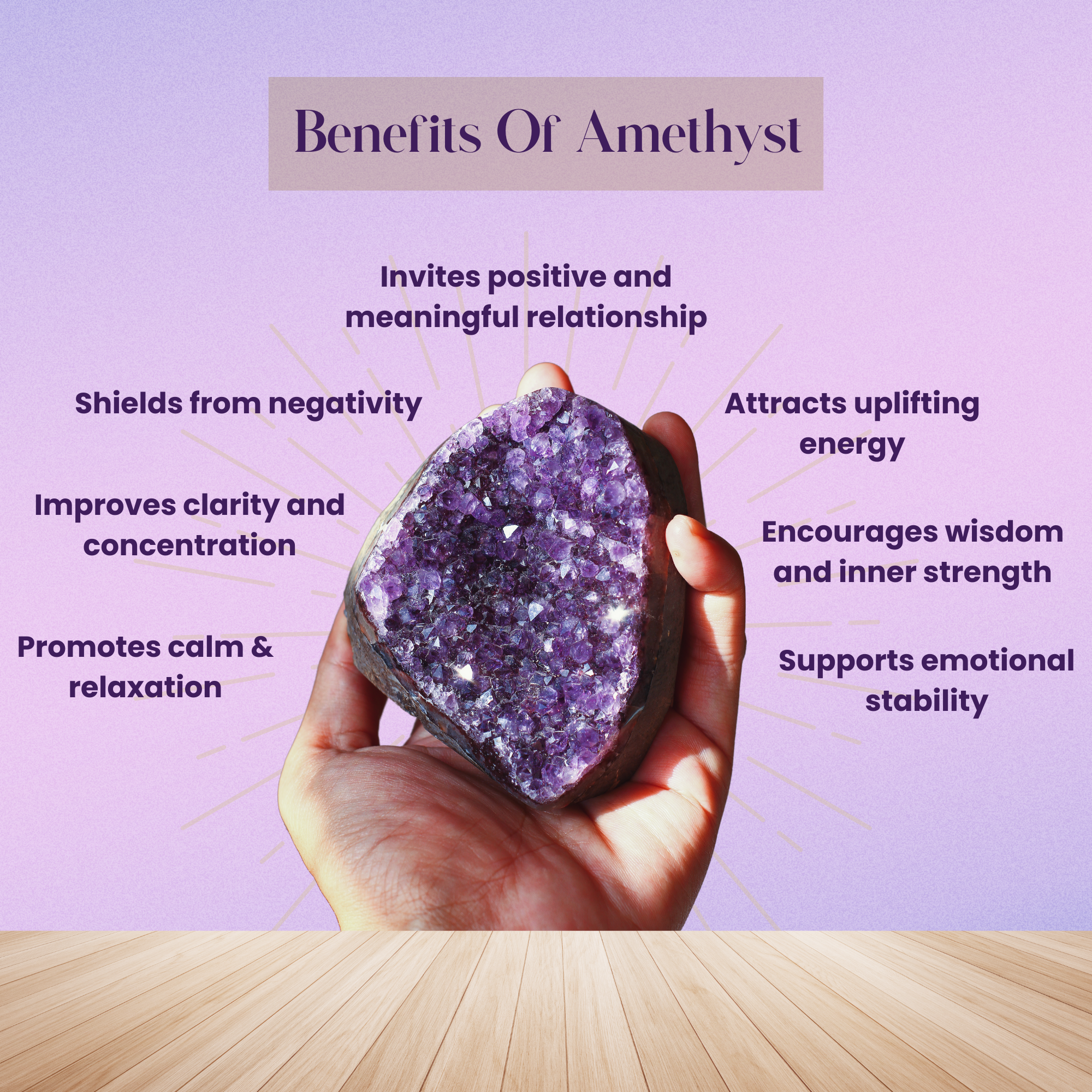 Serein Wellness - Vendita all'ingrosso Portagioie/organizer per gioielli - Portagioie in ametista, contenitore multiuso in cristallo viola8