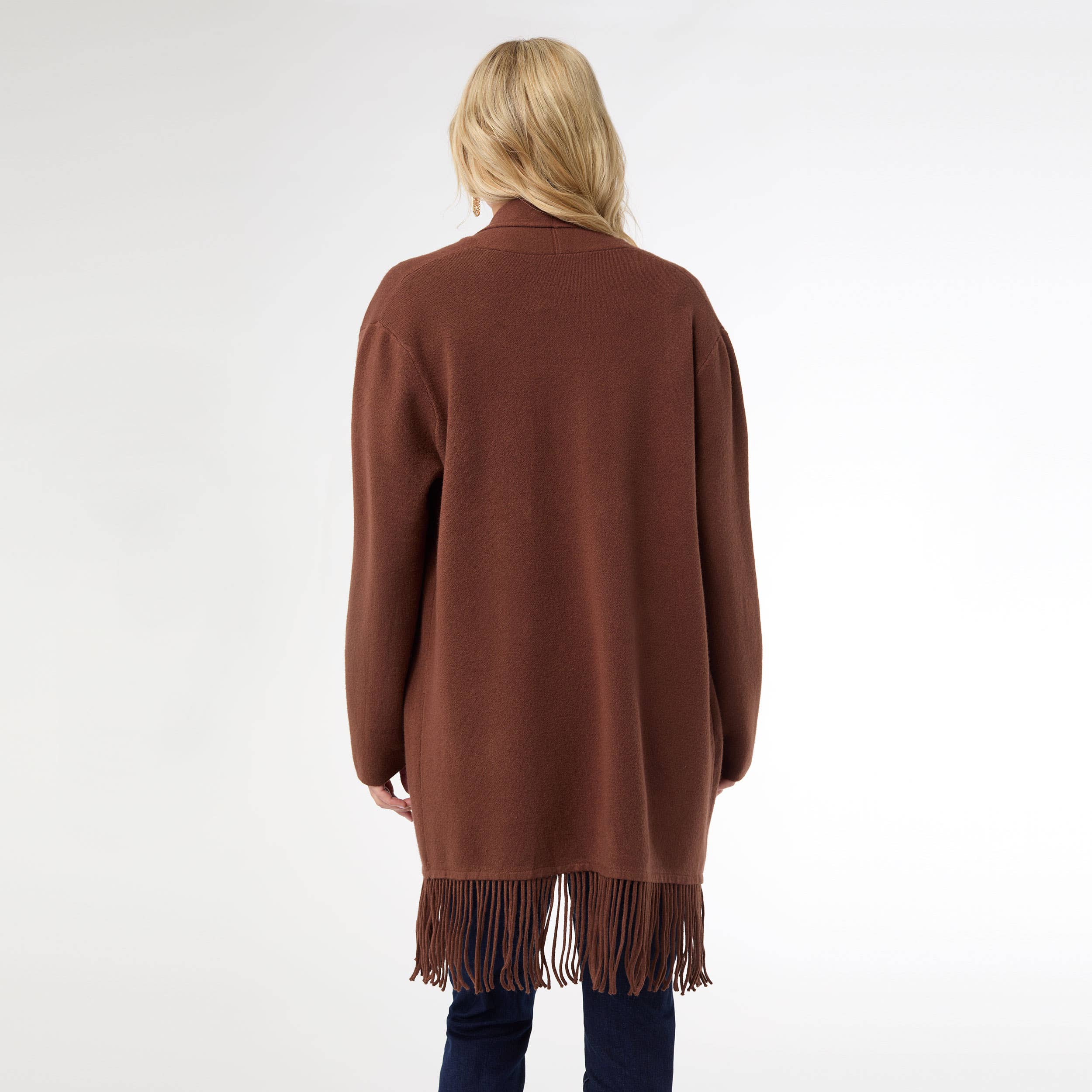 COCO + CARMEN - Wholesale Jacket - Women's - Heavenly-Luxe Mid Length Cardigan with Fringe3