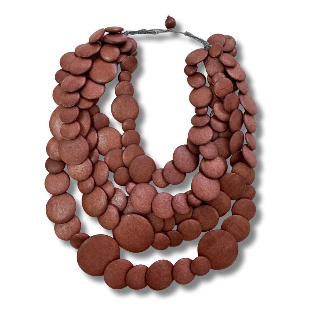 Bijondo - Vendita all'ingrosso Collane di perline/perle - Collana Guinea legno leggera19