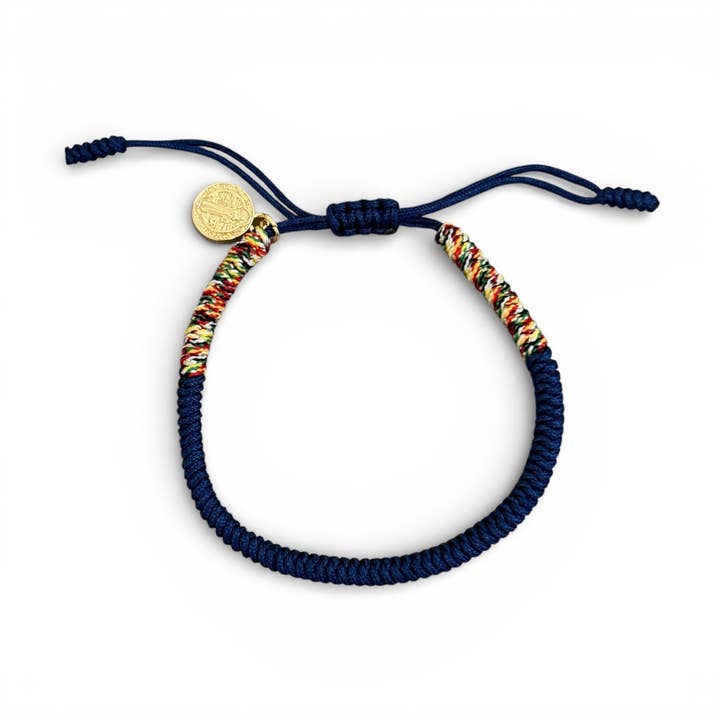 Sint-Benedictus Blauwe Gevlochten Tibetaanse Armband voor wholesale door Georgina Nicol