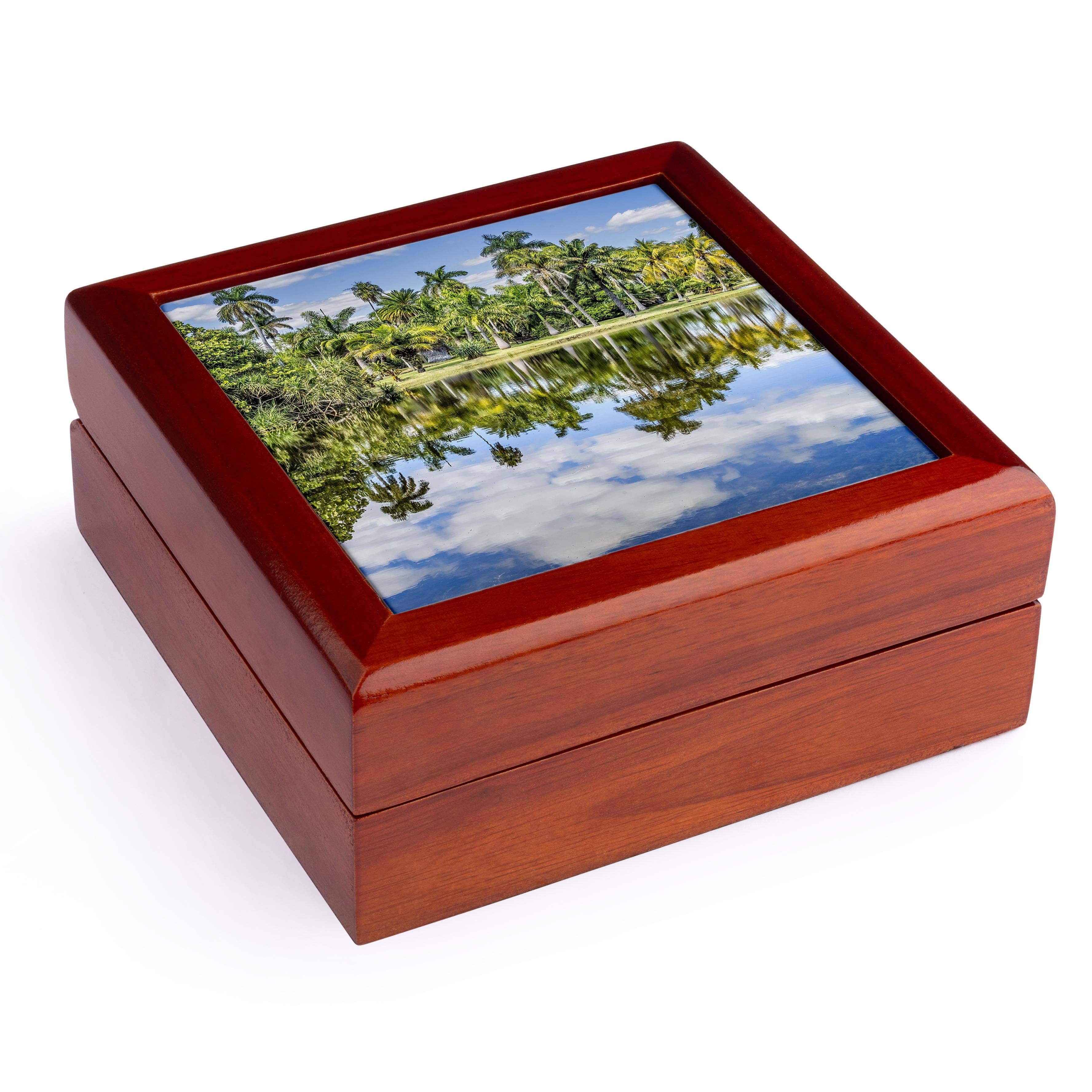 3dRose - Wholesale Jewelry Box/Organizer - 3dRose, Palm trees, Fairchild Tropical Botanic Garden, Coral Gables, Florida., Jewelry Box0