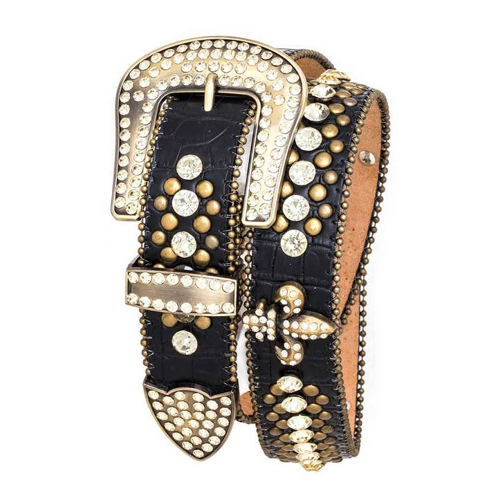 Rope & Spurs - Wholesale Belt - Women's - Fleur De Lis Leather Belt