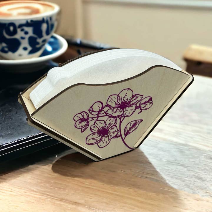 Appleblossom kaffefilterhållare, miljövänlig baltisk björk för wholesale av Kainor