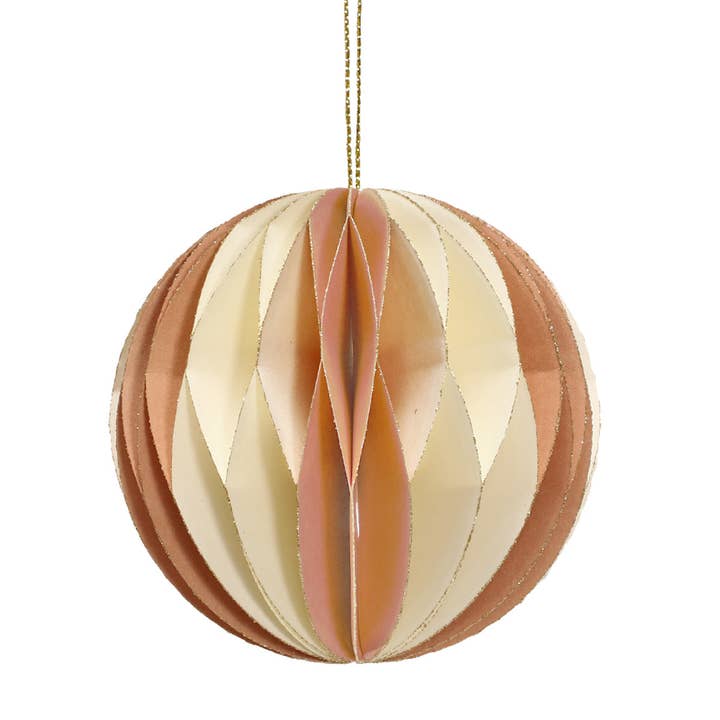 coopz - Wholesale Ornament - Paper Christmas ornament striped ball4