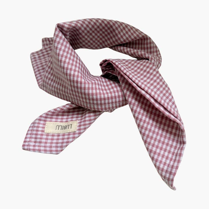 Mini Check Scarf Rose for engroshandel hos Lubilu Copenhagen