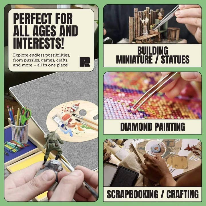 Puzzle Ready - Wholesale Puzzle - Adult - Puzzle Table – The Perfect Tilting Jigsaw Puzzle Table with Drawers and Cover9