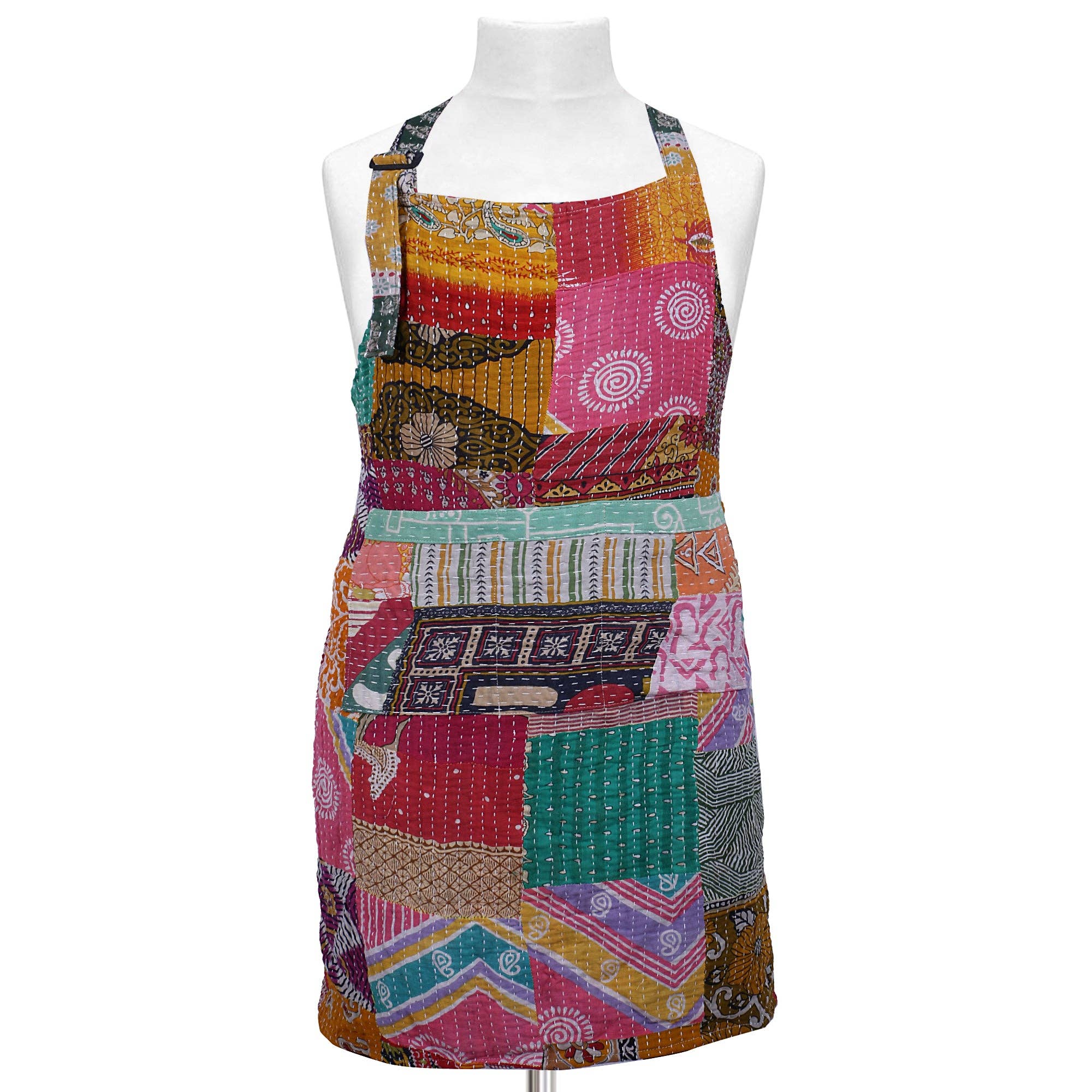 KHC - Wholesale Apron - Vintage Kantha Quilt Apron0