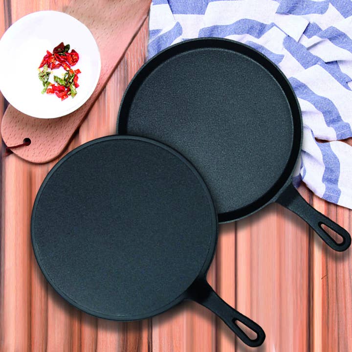 SOGA International Pty Ltd - Wholesale Cast iron skillet - SOGA 26cm Cast Iron Flat Pan7