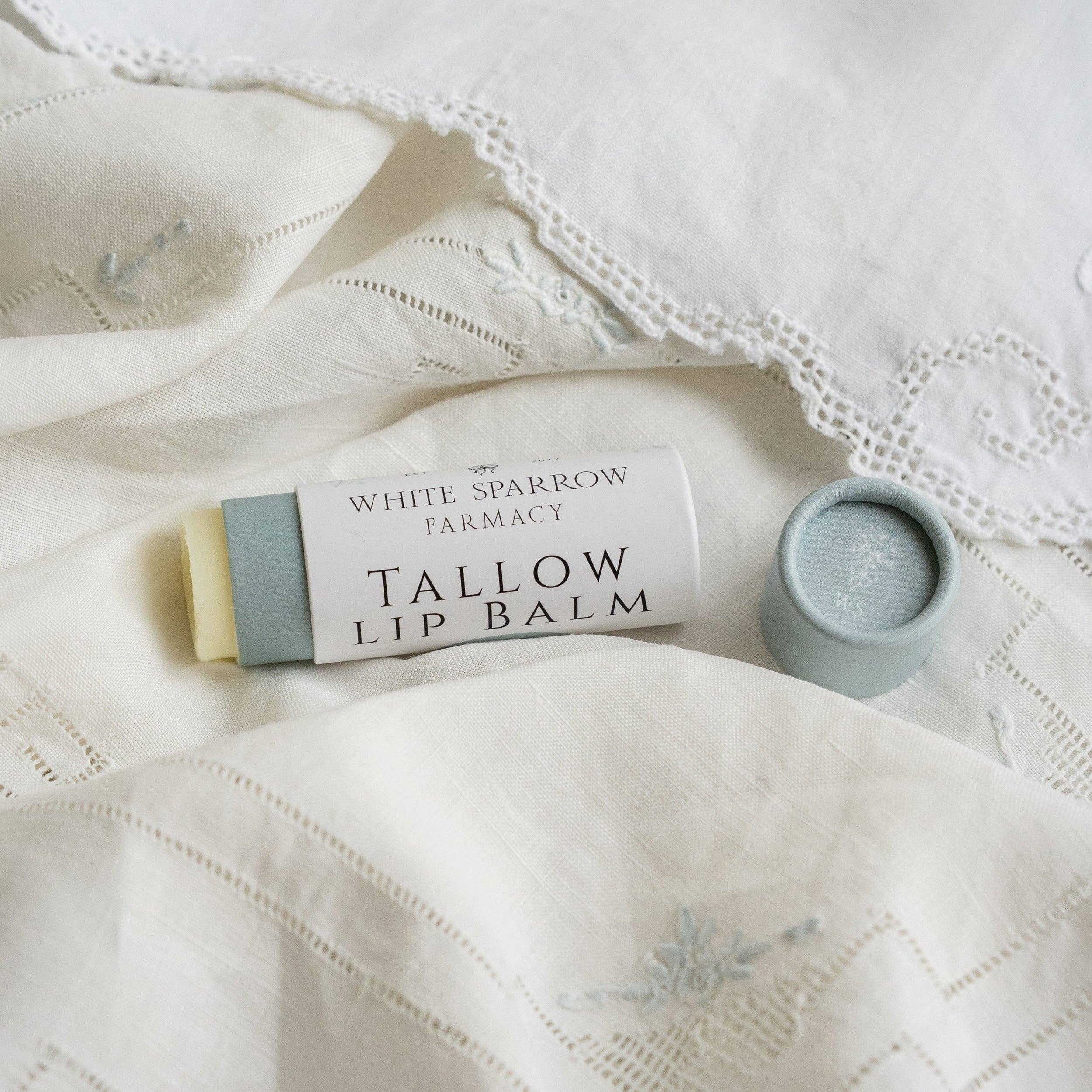 White Sparrow Farmacy - Wholesale Lip Balm - Tallow Lip Balm - Unscented