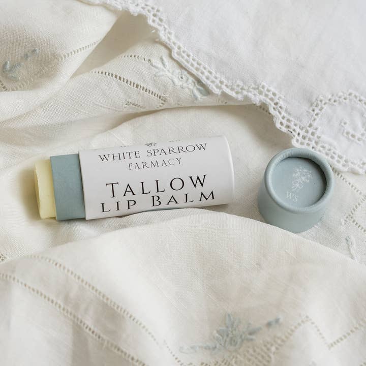 White Sparrow Farmacy - Wholesale Lip Balm - Tallow Lip Balm - Unscented0