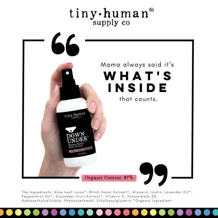 Tiny Human Supply Co. - Wholesale Intimate Cleanser/Wipe - Down Under Perineal Spray - Cooling Postpartum Relief5