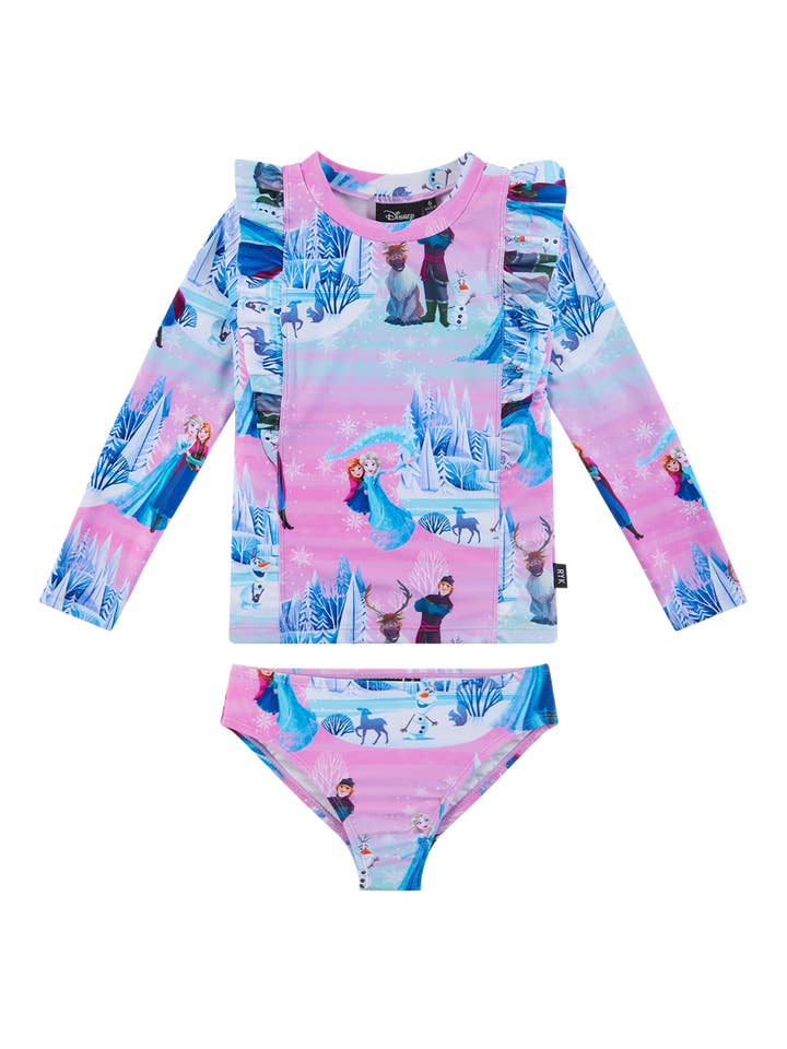 Party Pink DISNEY FROZEN SUNSET LONG SLEEVE RASH SET for wholesale on Faire0