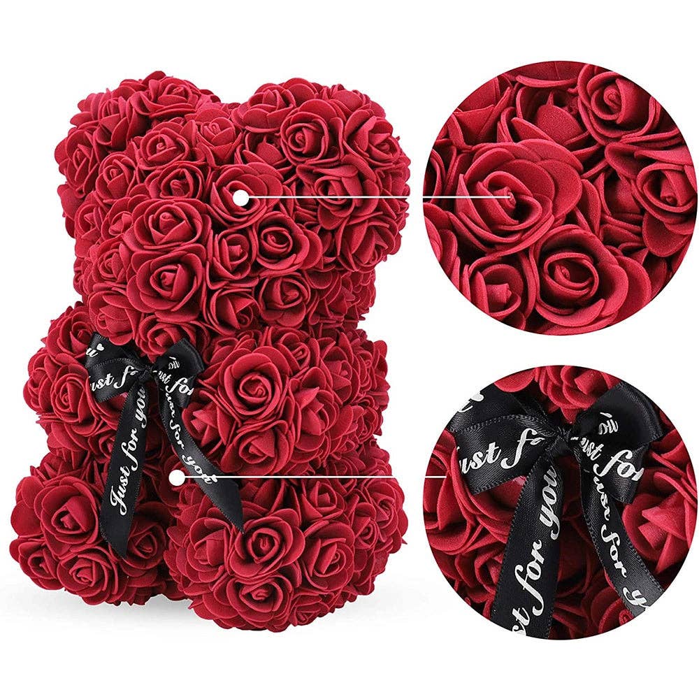 Fashion Quality Boutik – wholesale Artificial flowers – Rose Bear - Rose Flower Bear Hand Made Rose Teddy Bear1