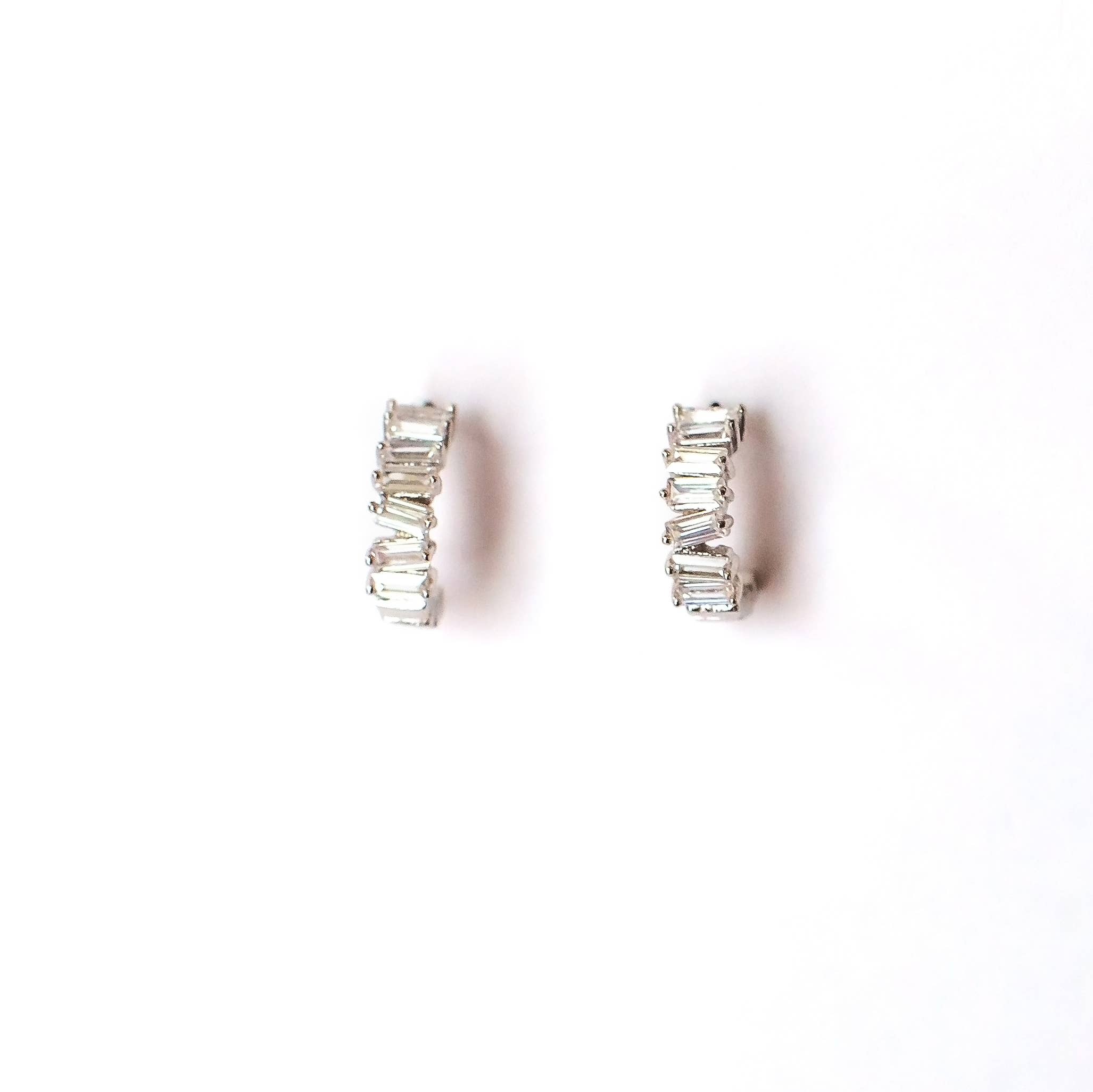 Adorn512 - Wholesale Huggie Earrings - Baguette Huggies2