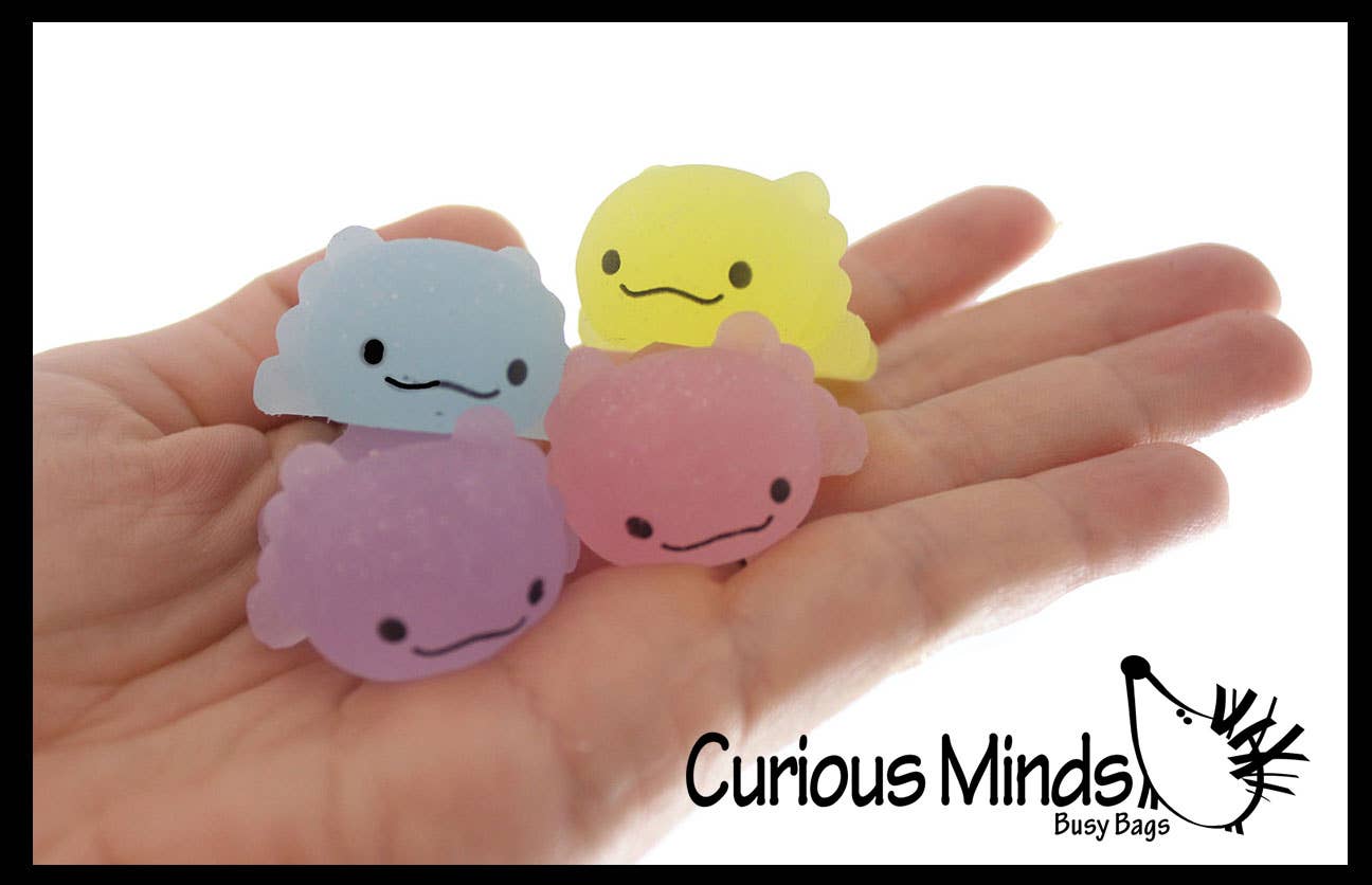 Curious Minds Toys - Wholesale Squishy Toy - Kids & Baby - 1 Axolotl Mochi Squishy Animals - Kawaii - Cute Jelly OT10