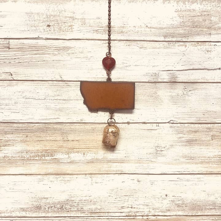 Universal Ironworks USA - Vente Carillons - Carillon d'extérieur en métal rustique en forme de cloche de Montana State0