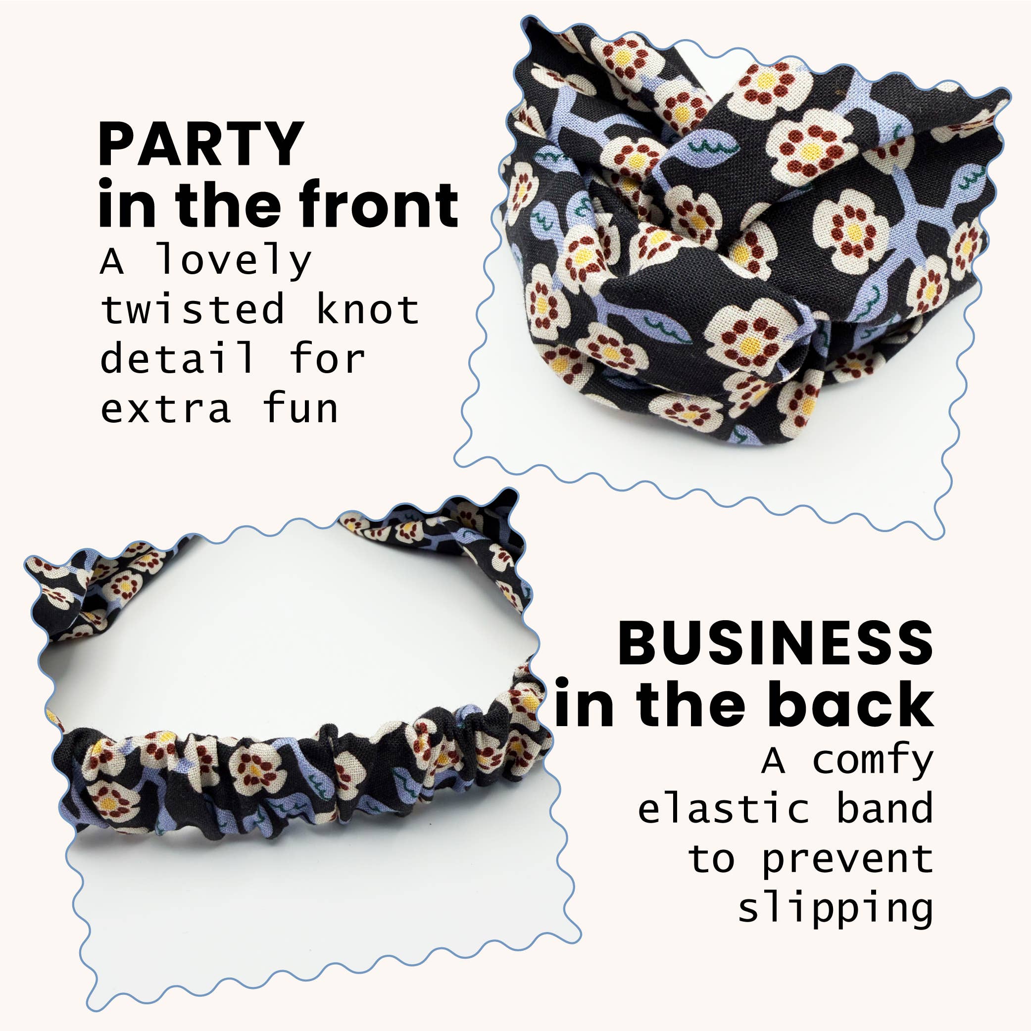 ELSE - Wholesale Fashion Headband - Women's - Black Briar Twist Headbands With Elastic For Women2