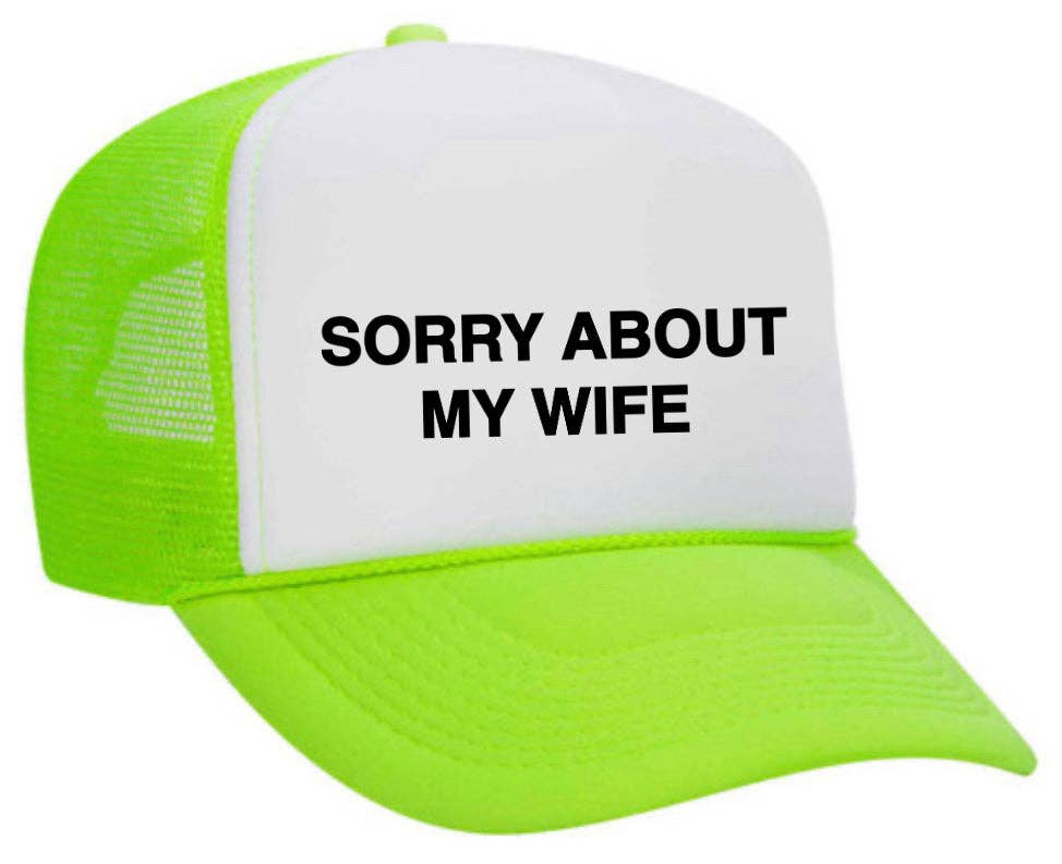 Inappropriate Trucker Hats – boné - Unissexo por atacado – Desculpe, sobre o Chapéu My Wife Trucker16