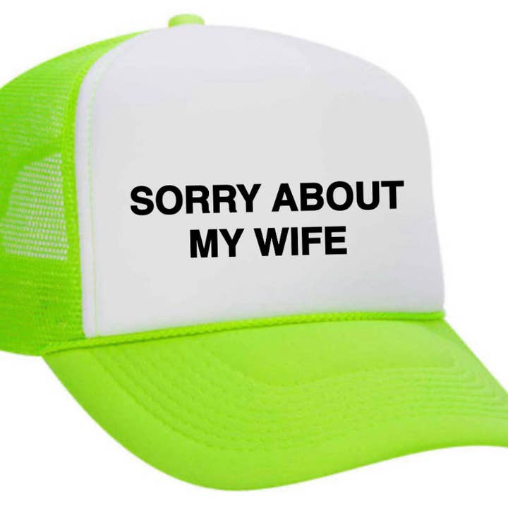 Inappropriate Trucker Hats – boné - Unissexo por atacado – Desculpe, sobre o Chapéu My Wife Trucker16