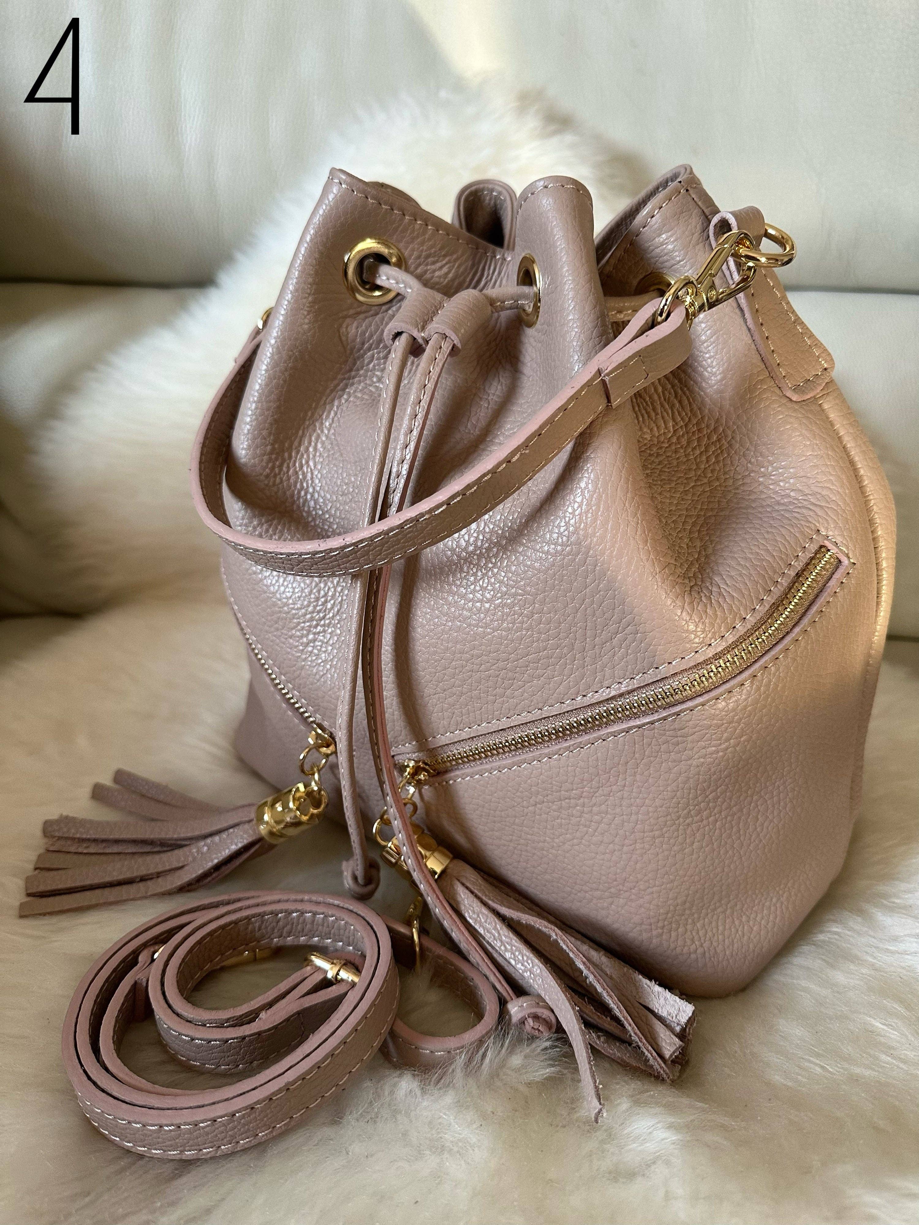 Zhade – Bolsa de ombro – Mulher por atacado – LINA- balde em pele genuína8