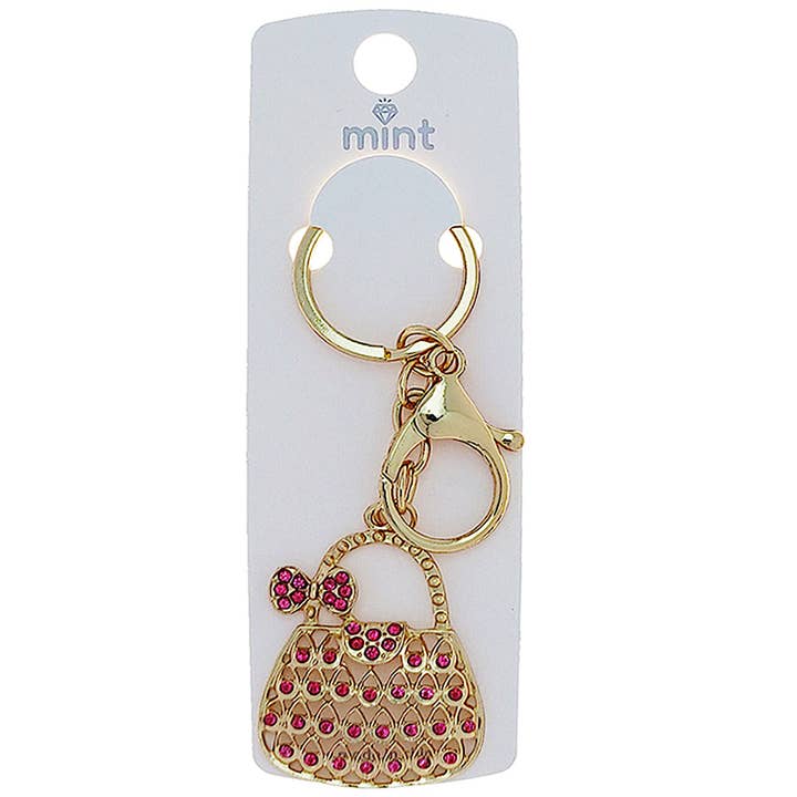Atlas Fashion - Wholesale Keychain - Women's - Rhinestone Mini Purse Keychain