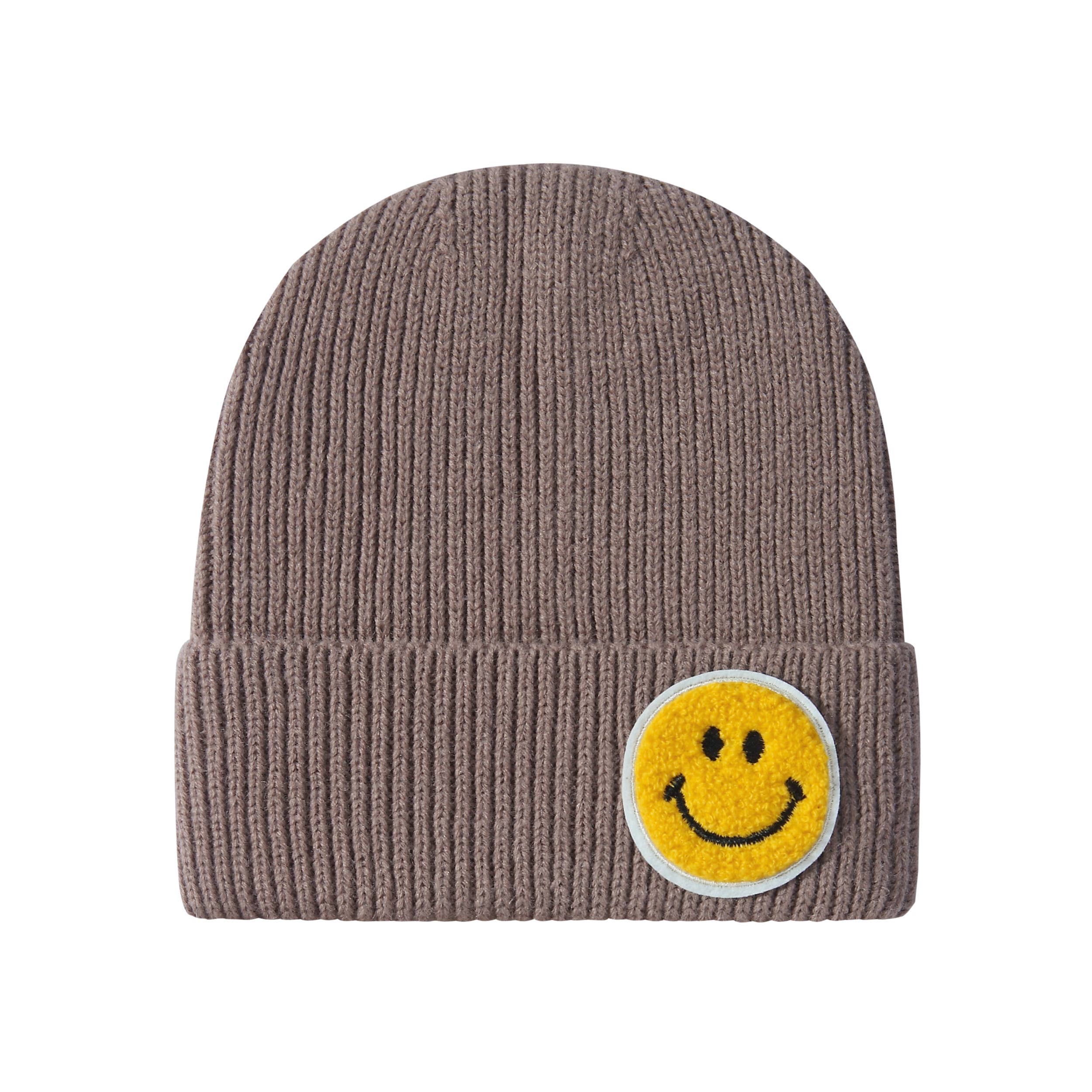 Shop Lev - Wholesale Beanie - Women's - Daily Smile Face Pastel Tone Ribbed Knit Beanie Hat0