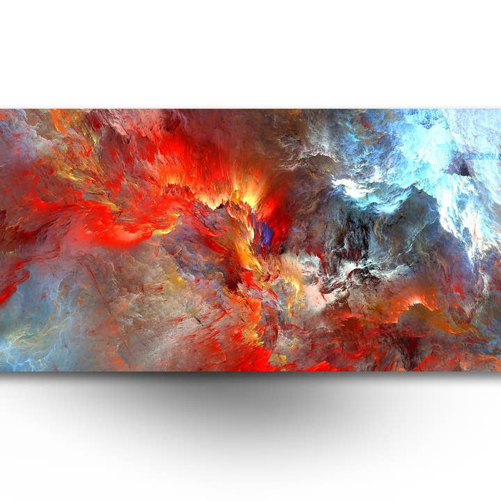 Rote abstrakte Wandkunst aus gehärtetem Glas für den Großhandel von MyPhotostation