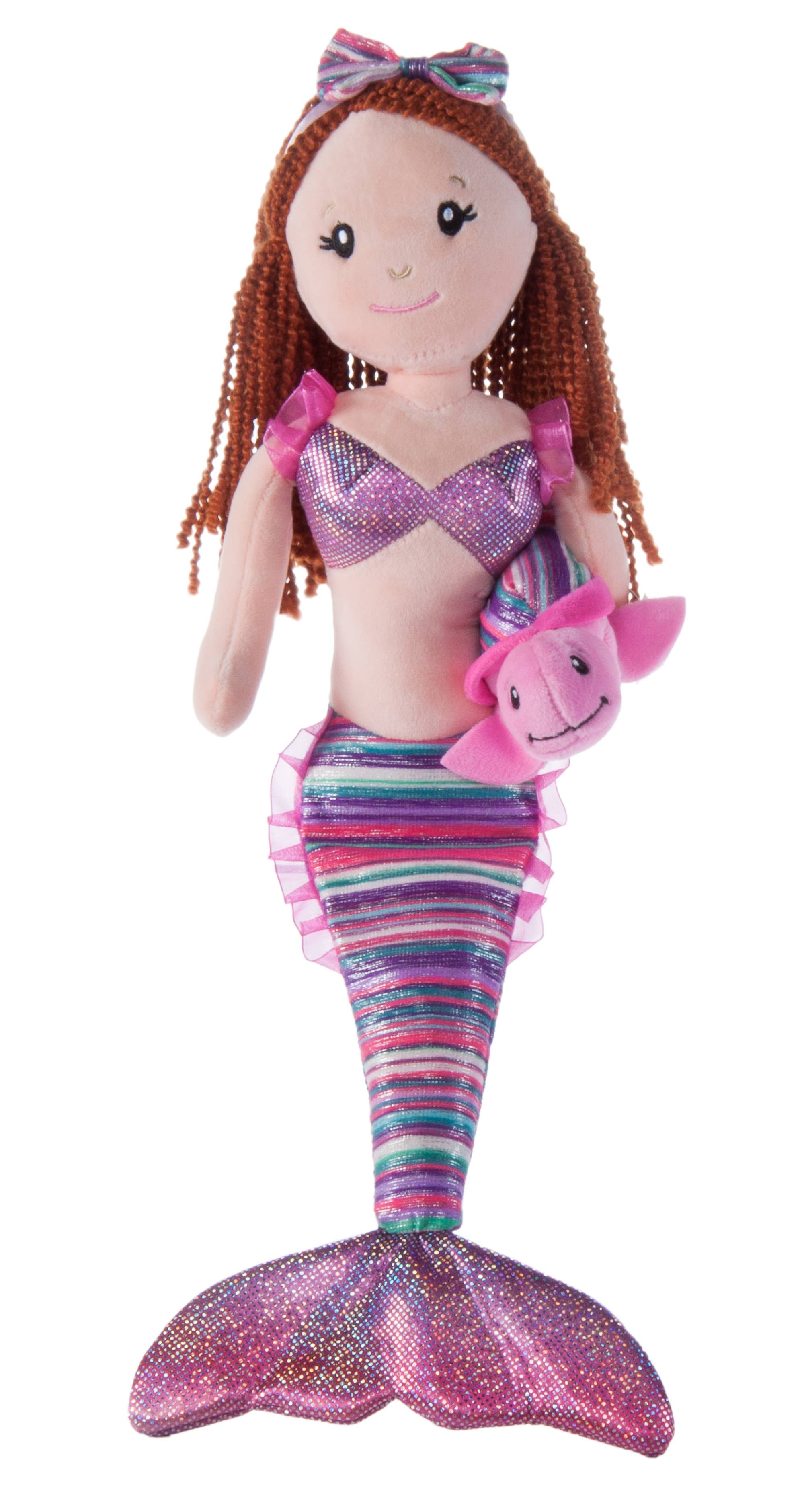 The Petting Zoo - Wholesale Stuffed/Plush Toy - Kids & Baby - 17" (42cm) Boho Mermaid w/ Sea Turtle2