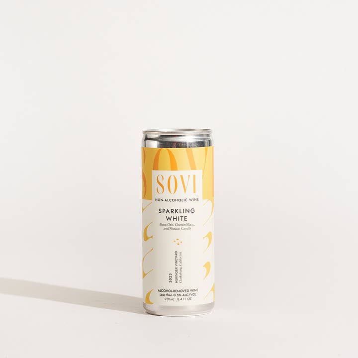 Sovi Wine Co. - Wholesale Non-Alcoholic Spirits/Wine/Beer - Sparkling White - Non-Alcoholic Wine - Individual Cans - NEW3